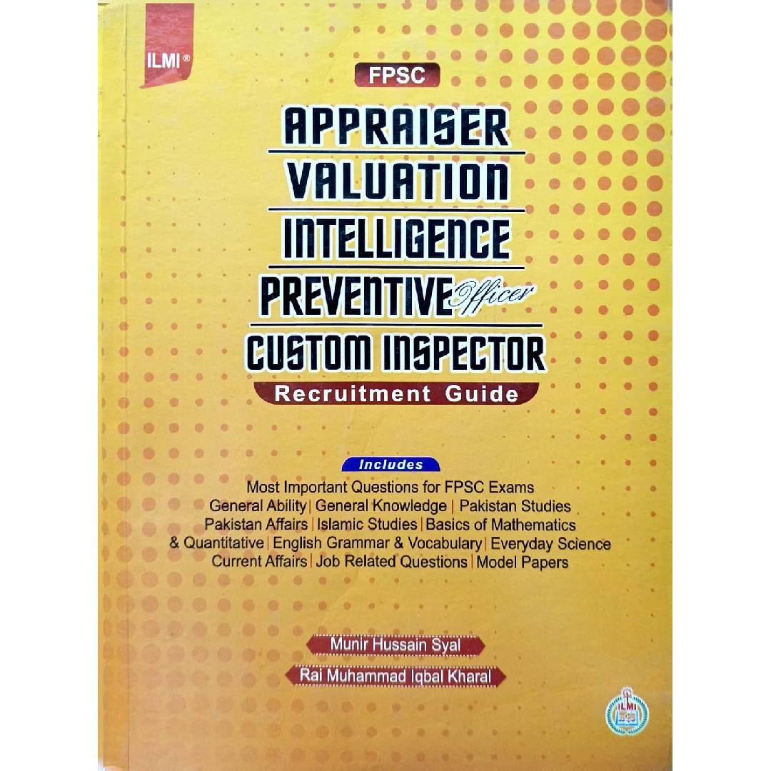 Ilmi FPSC Appraiser Valuation Intelligence Preventive Officer and Custom Inspector