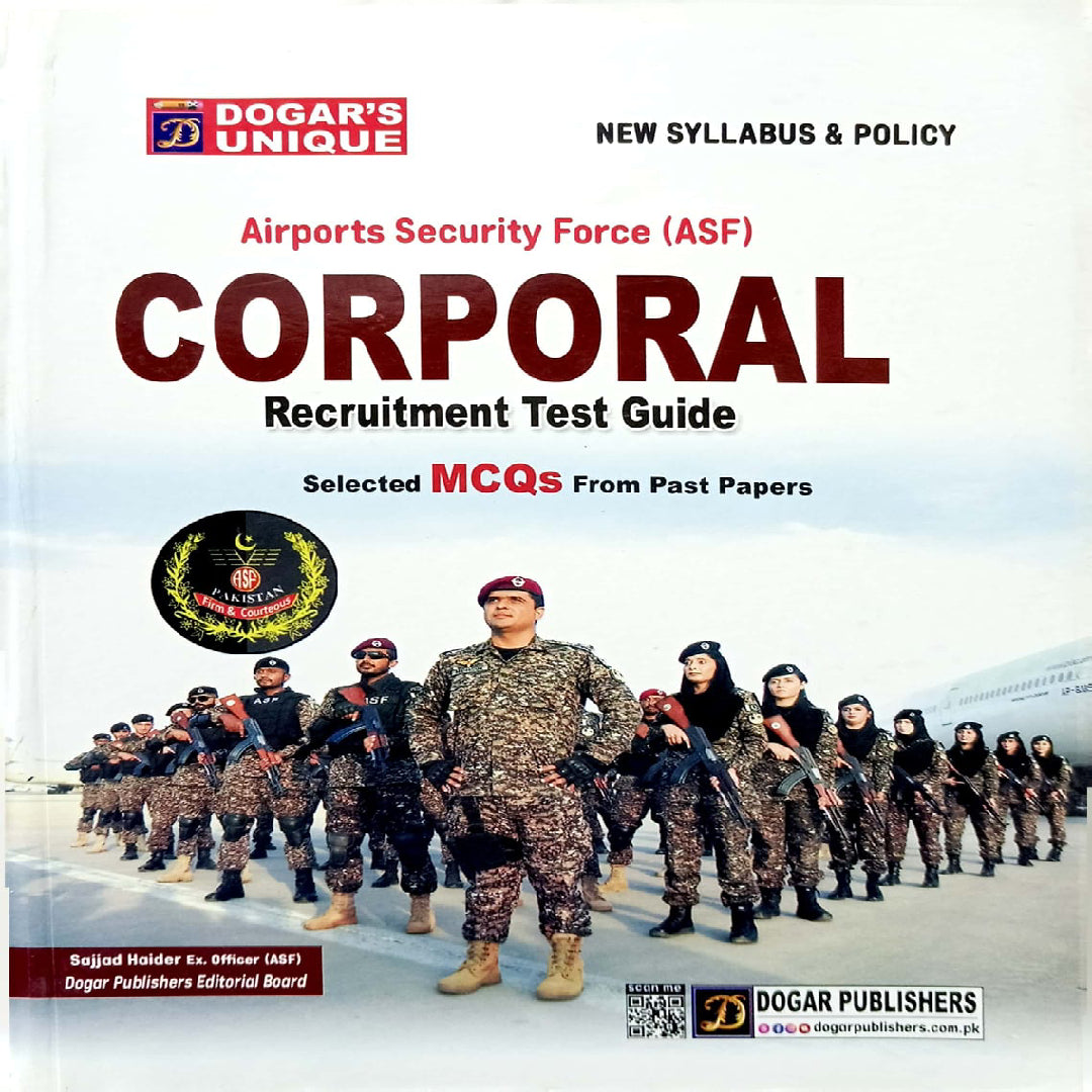 Dogar Airports Security Force (ASF) Corporal Recruitment Guide By Sajjad Haider