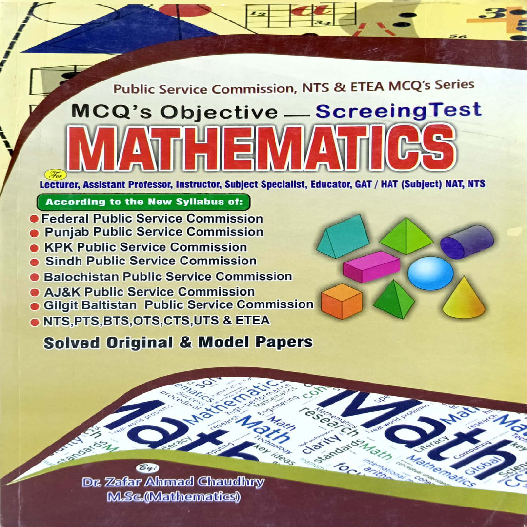 MATHEMATICS By DR Zafar Ahmad Chaudhry