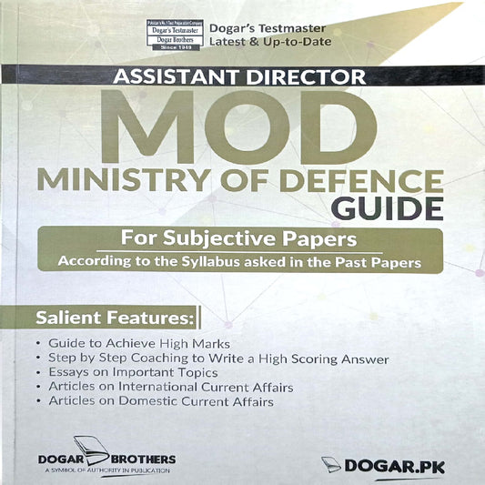 Assistant Director (MOD) Ministry of Defence Guide For Subjective Papers