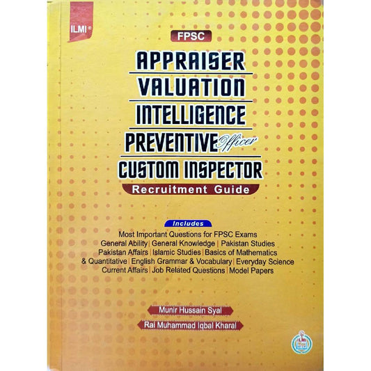 Ilmi FPSC Appraiser Valuation Intelligence Preventive Officer and Custom Inspector