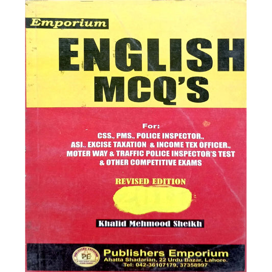 English MCQs by Khalid Mehmood Sheikh