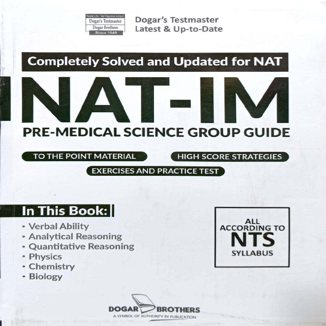 Dogar Brother NAT IM (Pre-Medical Science Group Guide)