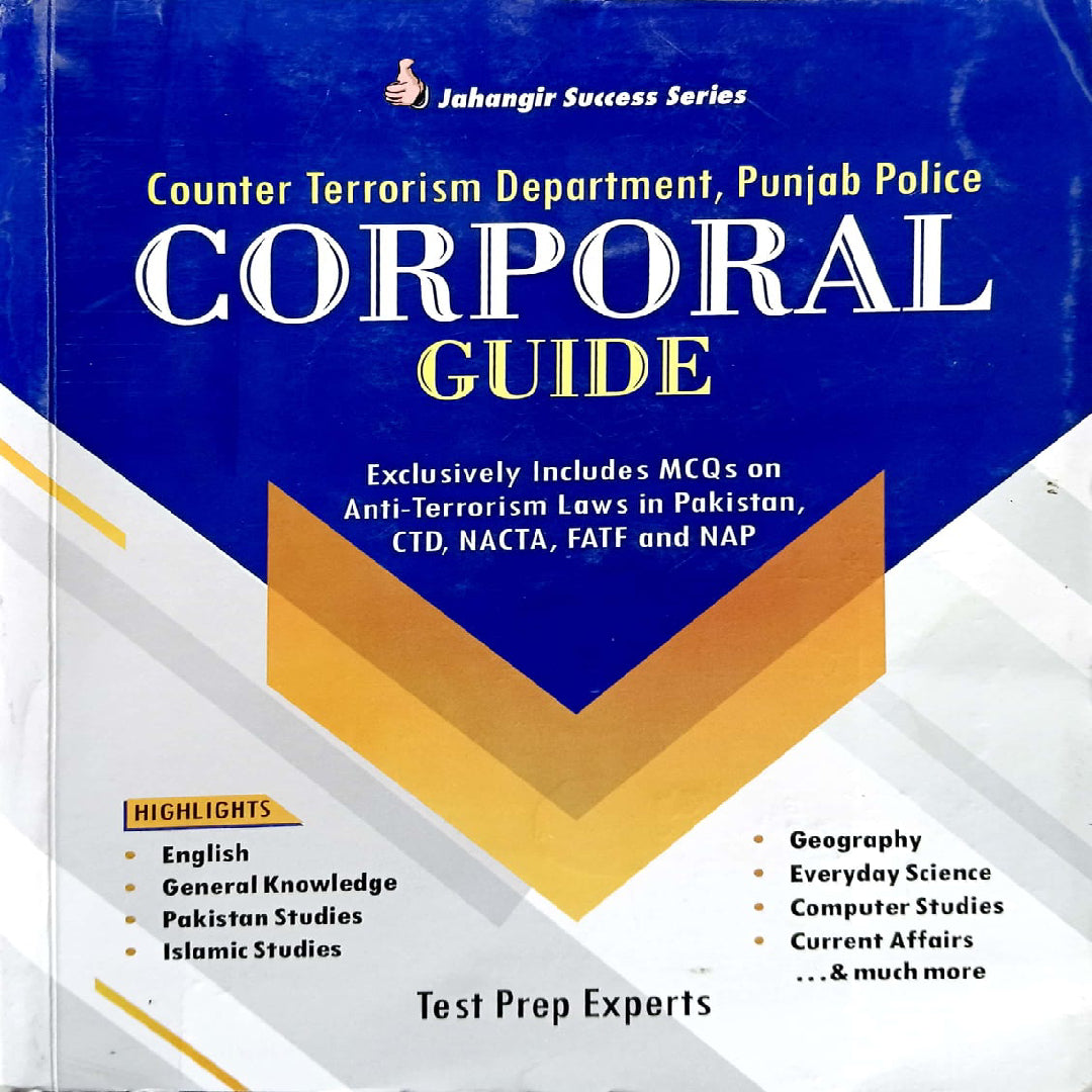 Jahangir Success Series Counter Terrorism Department (CTD) Corporal Guide