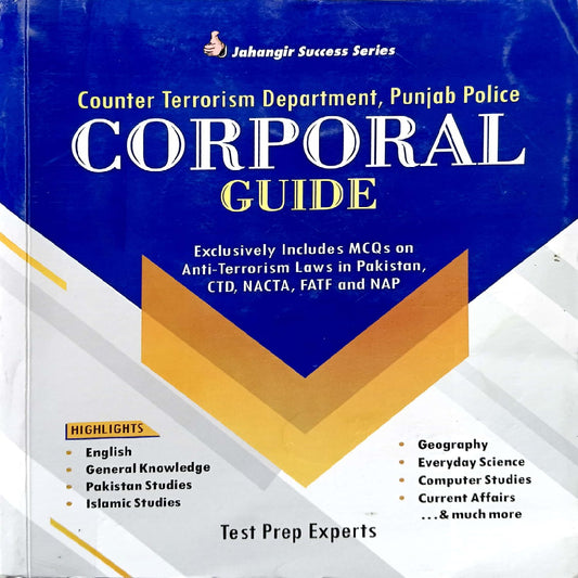 Jahangir Success Series Counter Terrorism Department (CTD) Corporal Guide