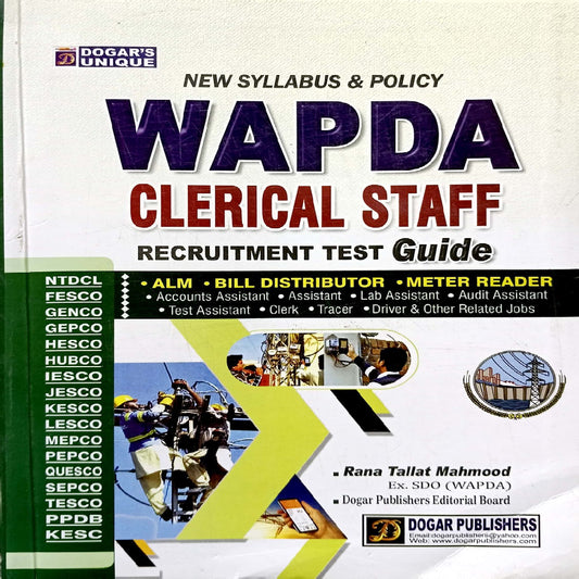 Dogar Publisher WAPDA Clerical Staff Recruitement test Guide
